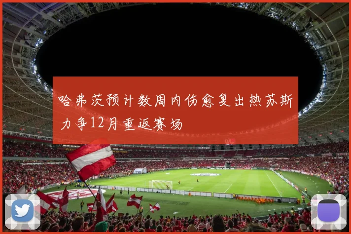 哈弗茨预计数周内伤愈复出热苏斯力争12月重返赛场